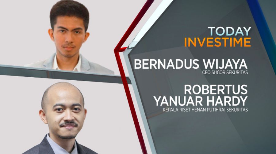 CEO PT Sucor Sekuritas Bernadus Wijaya dan Kepala Riset Henan Putihrai Sekuritas, Robertus Yanuar Hardy