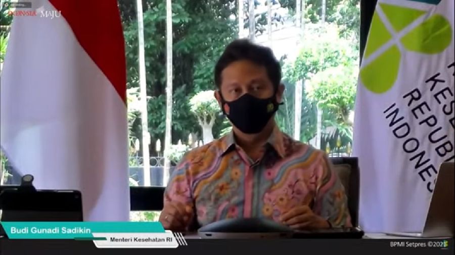 Keterangan Pers Menteri Kesehatan Budi Gunadi Sadikin Terkait Update Penanganan Covid-19 (Tangkapan Layar Youtube Sekretarit Presiden)