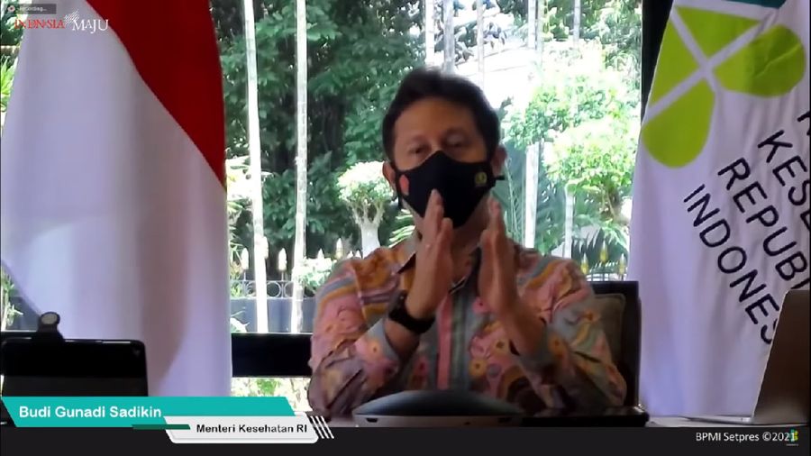 Keterangan Pers Menteri Kesehatan Budi Gunadi Sadikin Terkait Update Penanganan Covid-19 (Tangkapan Layar Youtube Sekretarit Presiden)