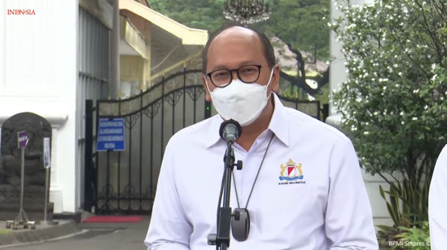Ketua Umum Kamar Dagang dan Industri (Kadin) Indonesia Rosan Perkasa Roeslani. (Tangkapan Layar Youtube Sekretariat Presiden)