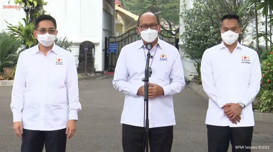 Ketua Umum Kamar Dagang dan Industri (Kadin) Indonesia Rosan Perkasa Roeslani. (Tangkapan Layar Youtube Sekretariat Presiden)