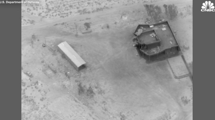 Serangan udara AS di Irak dan Suriah. (Tangkapan Layar U.S. Department of Defense via CNBC)