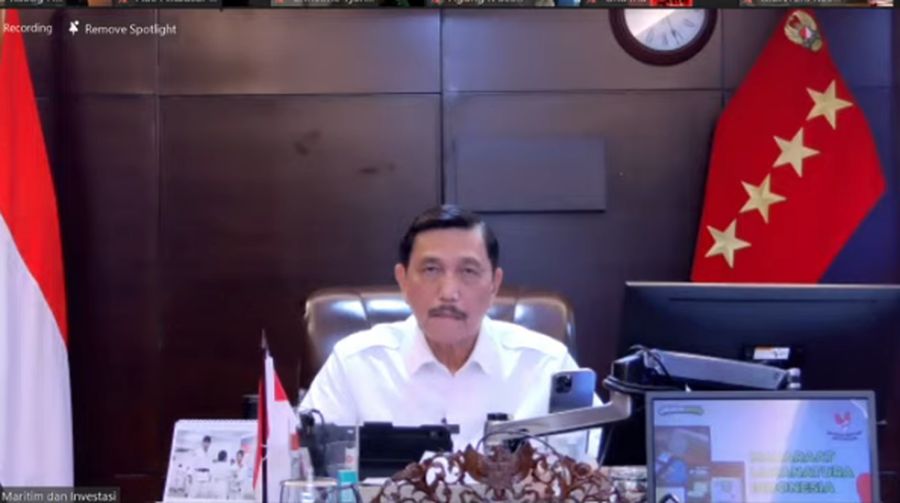 Konferensi Pers PPKM Darurat oleh Menko Marves Luhut B. Pandjaitan. (Tangkapan Layar Youtube Kemenko Marves)