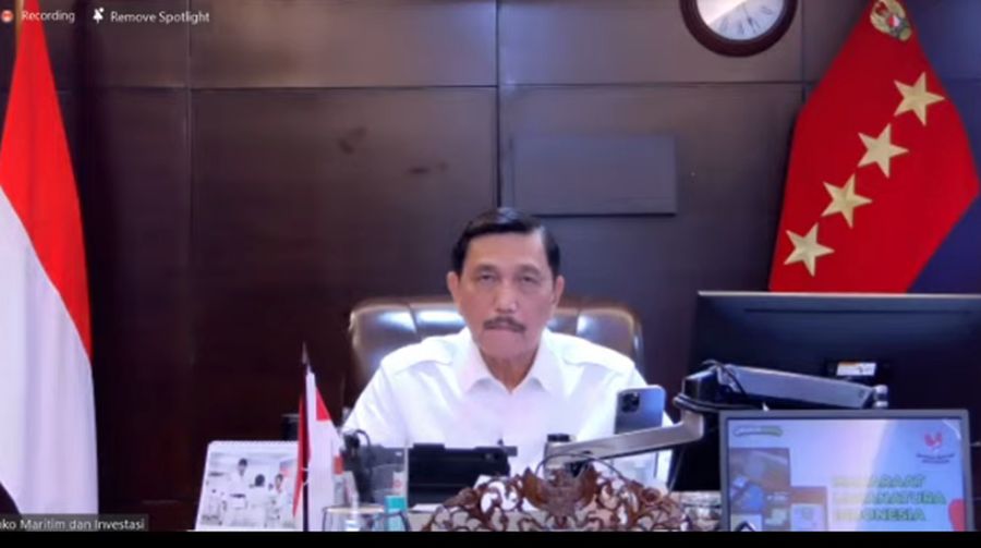 Konferensi Pers PPKM Darurat oleh Menko Marves Luhut B. Pandjaitan. (Tangkapan Layar Youtube Kemenko Marves)