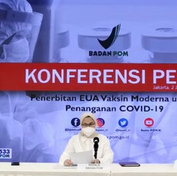 BPOM Terbitkan Izin Pakai Vaksin Moderna, Efikasinya 94%