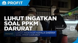 Luhut Ingatkan Kepala Daerah Soal PPKM Darurat