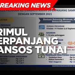 PPKM Darurat, Menkeu Perpanjang Bansos Tunai & Diskon Listrik