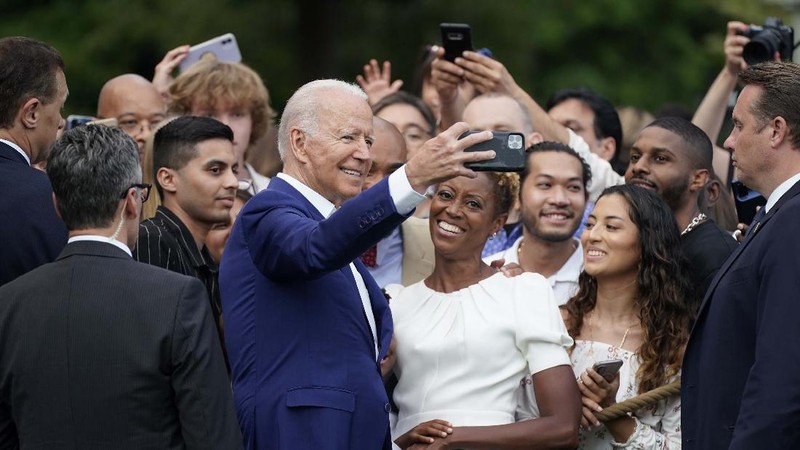 Biden gelar pesta di gedung putih. (AP/Patrick Semansky)