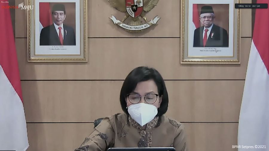Sri Mulyani dalam keterangan pers terkait hasil sidang kabinet paripurna, Jakarta, (5/7/2021). (Dok: Tangkapan layar Youtibe Setpres RI)