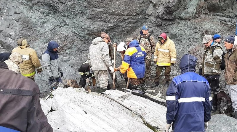 Kecelakaan pesawat penumpang jenis An-26 di Rusia, Selasa (6/7/2921) waktu setempat. AP/