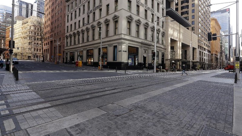 Lockdown Sydney diperpanjang. (AP/Rick Rycroft)