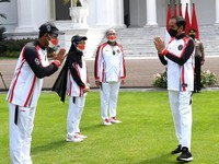 Tak ada Keriaan, Jokowi Lepas Kontingen RI ke Olimpiade Tokyo