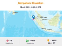 Usai Sulut, Giliran Nias Utara Diguncang Gempa M 5,6