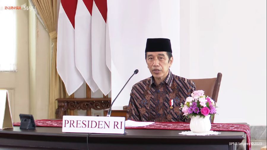 #PRAYFROMHOME bersama Presiden Joko Widodo, 11 Juli 2021 (Tangkapan Layar youtube/ Sekretarat Presiden)