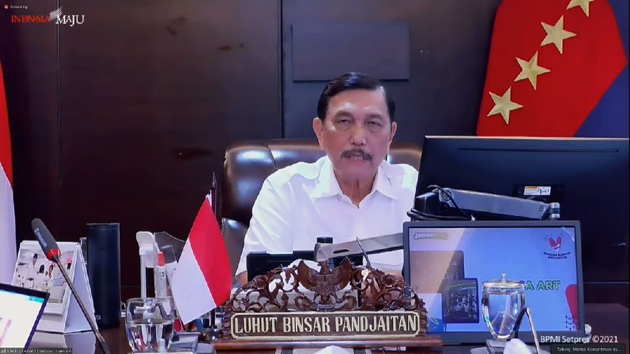 Ket Pers Menko Kemaritiman dan Investasi,Luhut Binsar Panjaitan (Tangkapan Layar Youtube/Sekretariat Presiden)