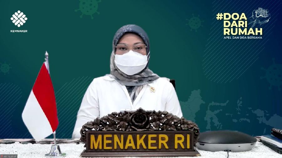 Harap Pandemi COVID-19 Segera Berakhir, Kemnaker Gelar Apel dan Doa Bersama