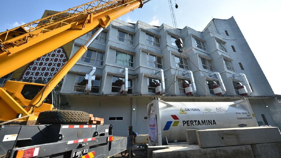 Pertamina Tempatkan ISO Tank di Asrama Haji Pondok Gede. (Dok. Pertamina)