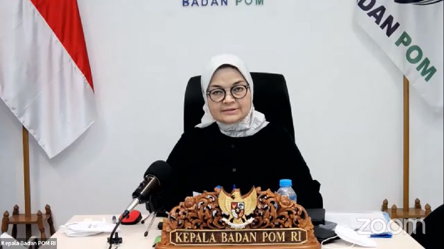 Kepala Badan POM Penny Lukito saat konferensi pers Penerbitan EUA Comirnaty (Vaksin COVID-19 Pfizer) (Tangkapan Layar Youtube)