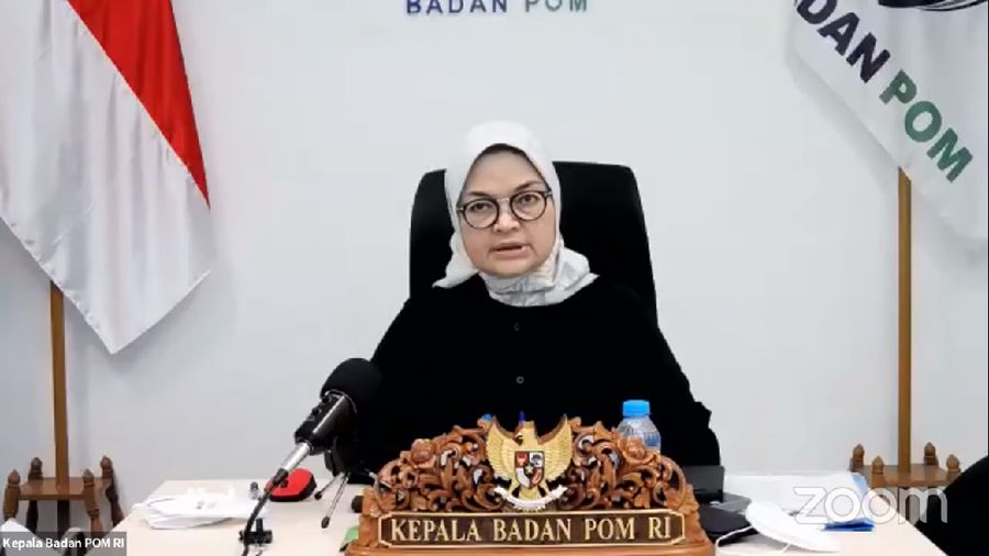 Kepala Badan POM Penny Lukito saat konferensi pers Penerbitan EUA Comirnaty (Vaksin COVID-19 Pfizer) (Tangkapan Layar Youtube)