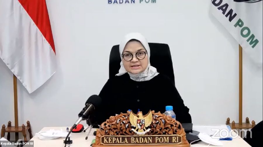 Kepala Badan POM Penny Lukito saat konferensi pers Penerbitan EUA Comirnaty (Vaksin COVID-19 Pfizer) (Tangkapan Layar Youtube)