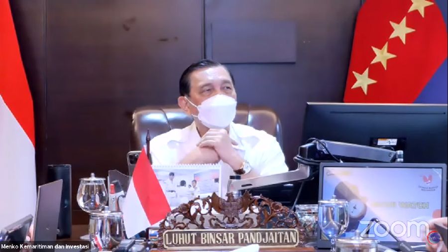 Konferensi Pers Menteri Koordinator Bidang Kemaritiman Luhut Binsar Panjaitan Media Update Kondisi PPKM Darurat (Tangkapan Layar Youtube/Kementerian Koordinator Bidang Kemaritiman)