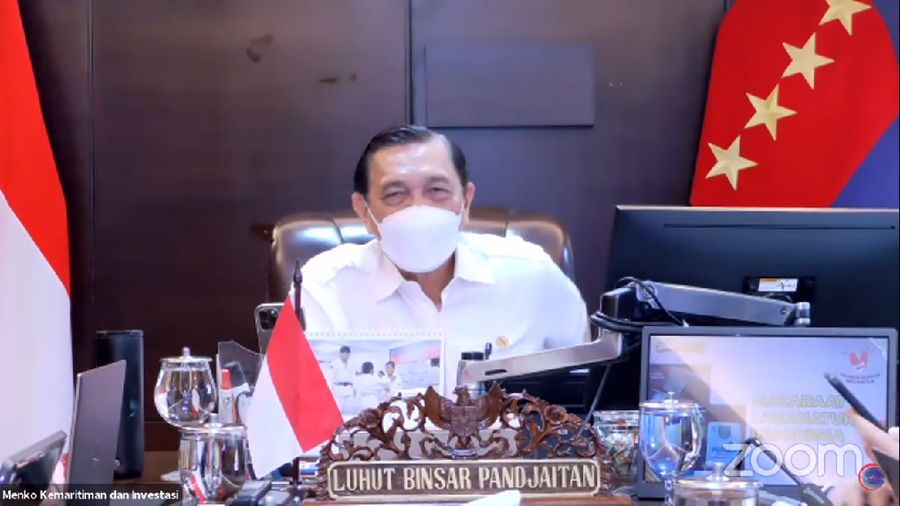 Konferensi Pers Menteri Koordinator Bidang Kemaritiman Luhut Binsar Panjaitan Media Update Kondisi PPKM Darurat (Tangkapan Layar Youtube/Kementerian Koordinator Bidang Kemaritiman)