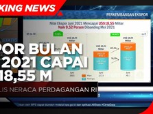 Naik 54,56% (yoy), Ekspor Bulan Juni 2021 Capai USD 18,55 M