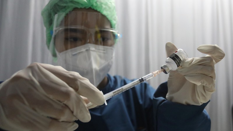 Taspen Gelar Vaksinasi Anak (CNBC Indonesia/Andrean Kristianto)