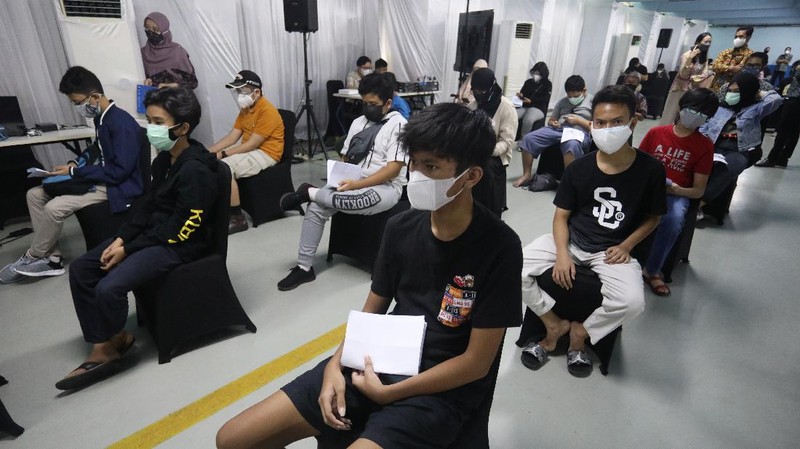 Taspen Gelar Vaksinasi Anak (CNBC Indonesia/Andrean Kristianto)