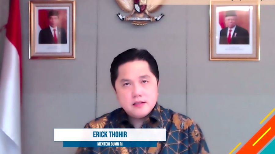 Erick Thohir, di acara restrukturisasi Waskita Karya, 16 Juli 2021/dok WSKT