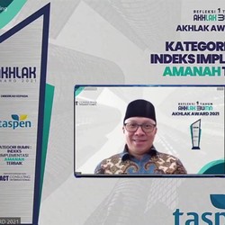 Taspen Raih 3 Penghargaan di Akhlak Award 2021