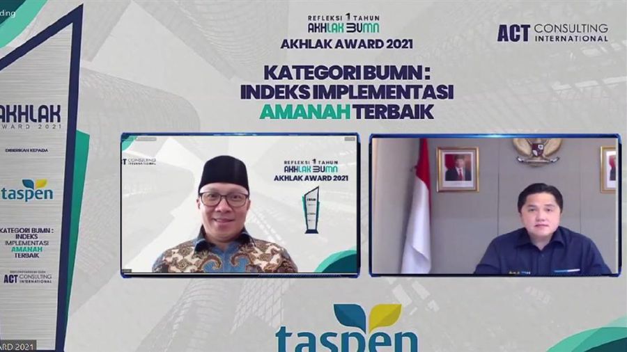 PT TASPEN (Persero) Raih 3 Penghargaan dalam AKHLAK Award 2021