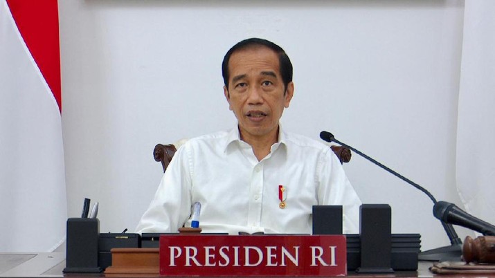 Presiden RI pada Ratas Evaluasi PPKM Darurat, Istana Merdeka, 16 Juli 2021. (Dok: Biro Pers - Sekretariat Presiden)