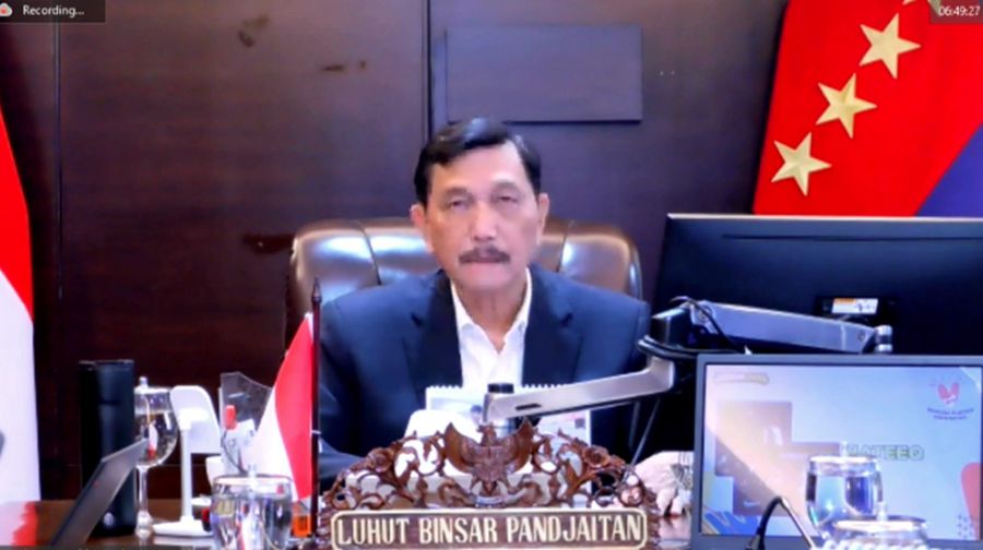 Menko Kemaritiman dan Investasi, Luhut Binsar Panjaitan saat Peresmian RSPJ Extensi Arafah Asrama Haji Embarkasi Jakarta. (Tangakapan Layar Youtube pertamedika training)