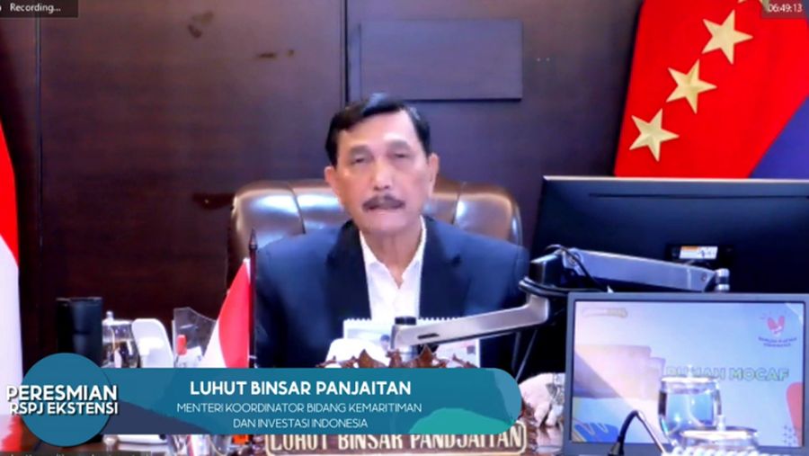Menko Kemaritiman dan Investasi, Luhut Binsar Panjaitan saat Peresmian RSPJ Extensi Arafah Asrama Haji Embarkasi Jakarta. (Tangakapan Layar Youtube pertamedika training)