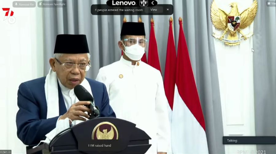 Tausiyah Wakil Presiden KH Ma'ruf Amin Saat Takbir Akbar Hari Raya Idul Adha 1442 H/ 2021 M, 19 Juli 2021. (Tangkapan Layar Youtube Sekretariat Presiden)