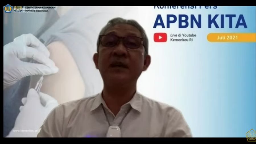 Direktur Jenderal (Dirjen) Anggaran Kementerian Keuangan Askolani Saat Konferensi Pers APBN KITA Juli 2021. (Tangkapan Layar Youtube Kemenkeu RI)
