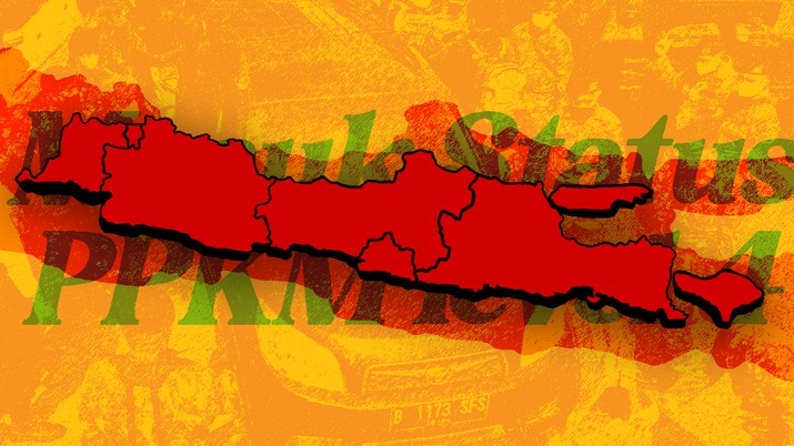 Infografis/ ini daerah di Pulau jawa yang masuk status PPKM Level 4/Aristya Rahadian Infografis/ ini daerah di Pulau jawa yang masuk status PPKM Level 4/Aristya Rahadian
