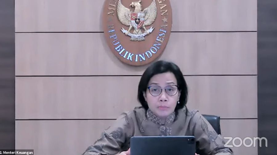 Menteri Keuangan Sri Mulyani Saat Konferensi Pers Tindak Lanjut terkait Perkembangan Terkini Penerapan PPKM. (Tangkapan Layar Youtube PerekonomianRI)