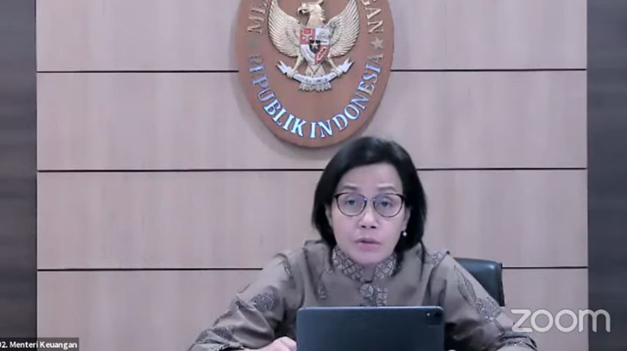 Menteri Keuangan Sri Mulyani Saat Konferensi Pers Tindak Lanjut terkait Perkembangan Terkini Penerapan PPKM. (Tangkapan Layar Youtube PerekonomianRI)
