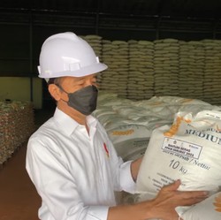 No Impor-impor! Jokowi Pastikan Stok Beras Bulog Aman