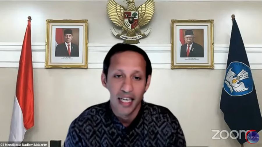 Menteri Pendidikan, Kebudayaan, Riset dan Teknologi (Mendikbudristek) Nadiem Makarim. (Tangkapan Layar Youtube Kemenko Bidang Kemaritiman dan Investasi RI)