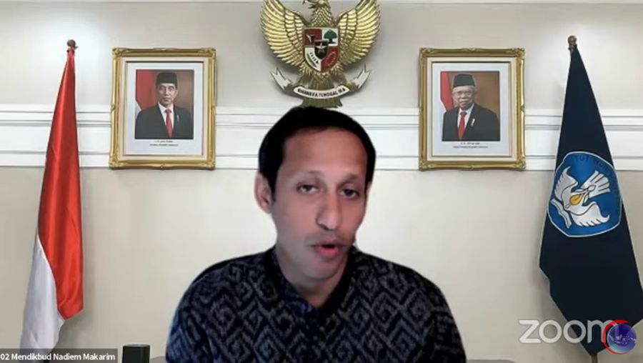 Menteri Pendidikan, Kebudayaan, Riset dan Teknologi (Mendikbudristek) Nadiem Makarim. (Tangkapan Layar Youtube Kemenko Bidang Kemaritiman dan Investasi RI)