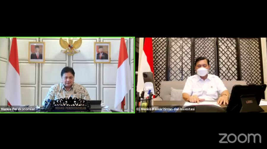Konferensi Pers Evaluasi dan Penerapan PPKM (Tangkapan Layar Youtube PerekonomianRI)