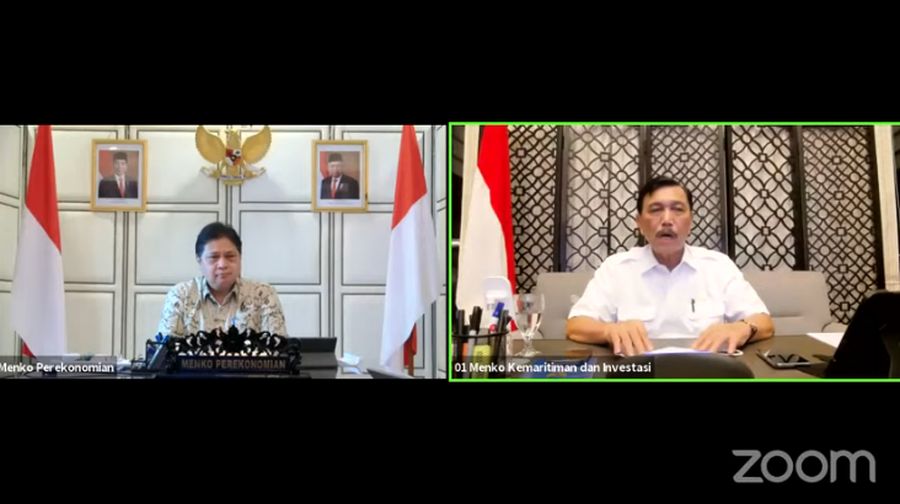 Konferensi Pers Evaluasi dan Penerapan PPKM (Tangkapan Layar Youtube PerekonomianRI)