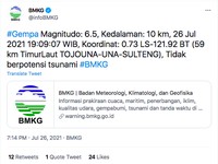 Pasca Gempa Bumi Sulteng M6,3, Waspada Gempa Susulan