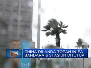 China Dilanda Topan In-Fa, Bandara & Stasiun Ditutup