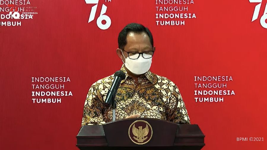 Keterangan pers menteri dalam negeri terkait PPKM Level 4. Ist
