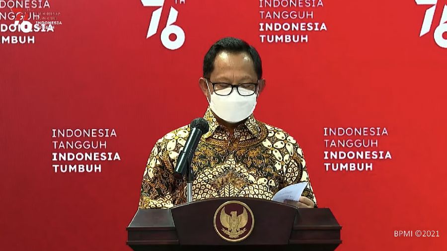 Keterangan pers menteri dalam negeri terkait PPKM Level 4. Ist