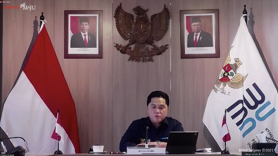 Keterangan pers menteri terkait ratas mengenai pinjaman kredit usaha rakyat pertanian, Senin (26/7/2021). Ist